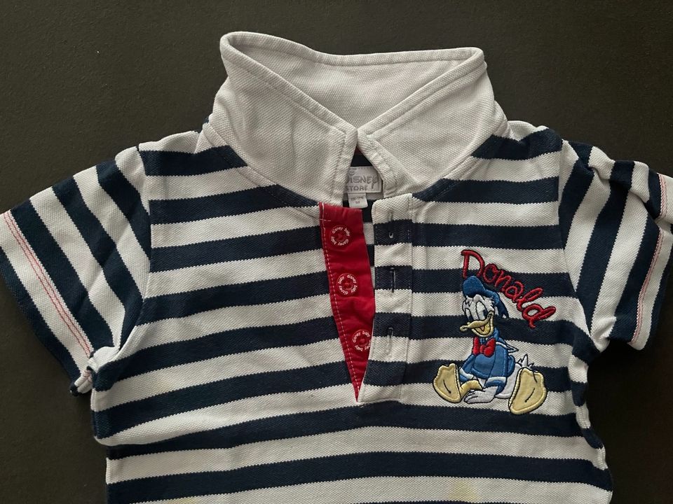 Disney T-Shirt Donald Duck, Gr. 74, blau weiß gestreift in Wehr