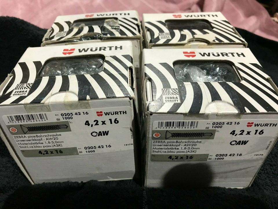 Würth Zebra PIAS Bohrschrauben Senkkopfschrau 4,2x 13 16 32 38 in Bayern -  Krumbach Schwaben | Heimwerken. Heimwerkerbedarf gebraucht kaufen | eBay  Kleinanzeigen ist jetzt Kleinanzeigen