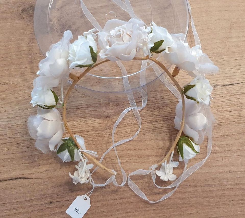 Blumenkranz Blumenkrone Seidenblumen Haarschmuck Braut Hochzeit in Fürth