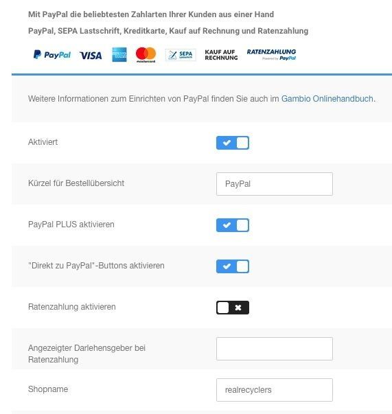 Gambio Hub Connector v1.26.4 fuer PayPal Checkout in Petershagen