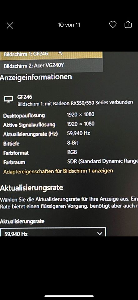 Monitor von Acer in Scheeßel