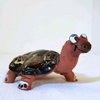 Witzige Schildkröte aus der Toskana Ton handgetöpfert Deko Figur Bayern - Altdorf bei Nürnberg Vorschau
