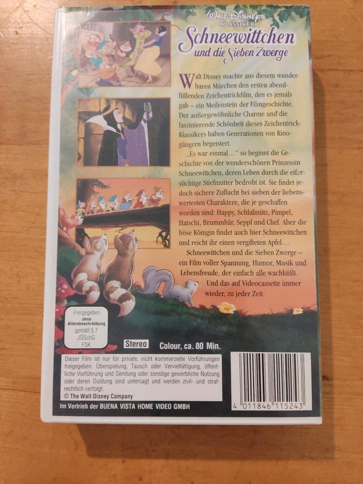 VHS Schneewittchen und die ziehen Zwerge Disney in Hoya