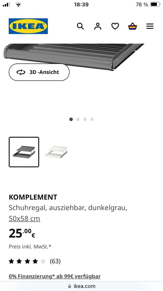 Ikea Komplement Schuhregal in Mainaschaff