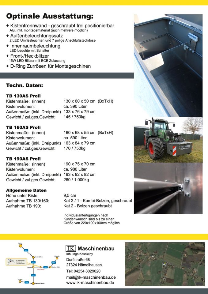 TRAKTOR-BOX Profi, Transportkiste, Transportbox, Forstkiste in Hämelhausen