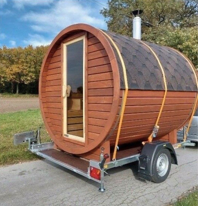 Mobile Sauna mieten – Mietsauna, Fasssauna Schwitzfass Otto in Steinhagen