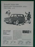 Renault 8 Major 1100 Werbung 1965 Niedersachsen - Velpke Vorschau