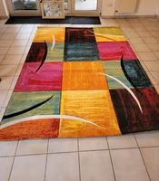 Teppich bunt 200x290 gelb orange pink blau grün schwarz meliert Nordrhein-Westfalen - Emsdetten Vorschau