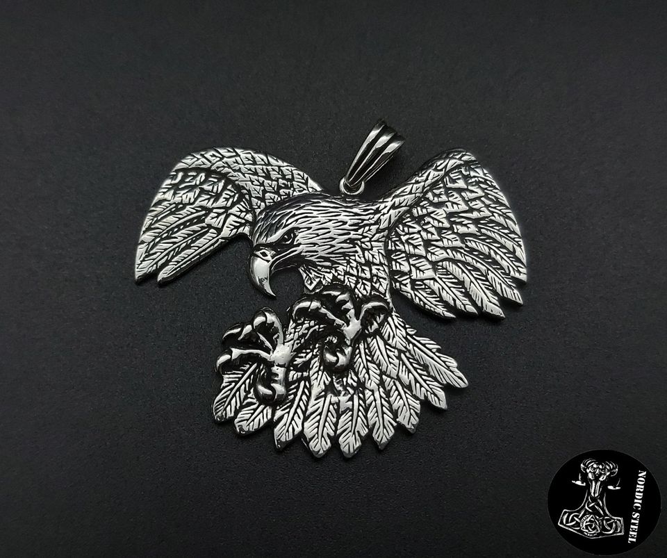 XL Anhänger Sterlingsilber Adler 925 Halskette Königskette NEU in Spickendorf