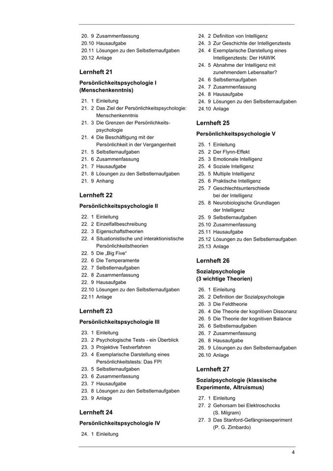 Studiumsmaterial Praktische Psychologie - Fernstudium Laudius in Leipzig