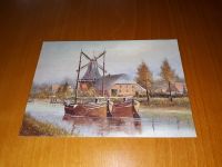 Windmühle Nordfriesland G. Seekatz ELHA Gemälde Postkarte 1980er Kreis Pinneberg - Elmshorn Vorschau