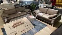Ledercouch Couch Garnitur 2,5 und 3 sitzer schiefergrau/braun 1J. Bochum - Bochum-Mitte Vorschau