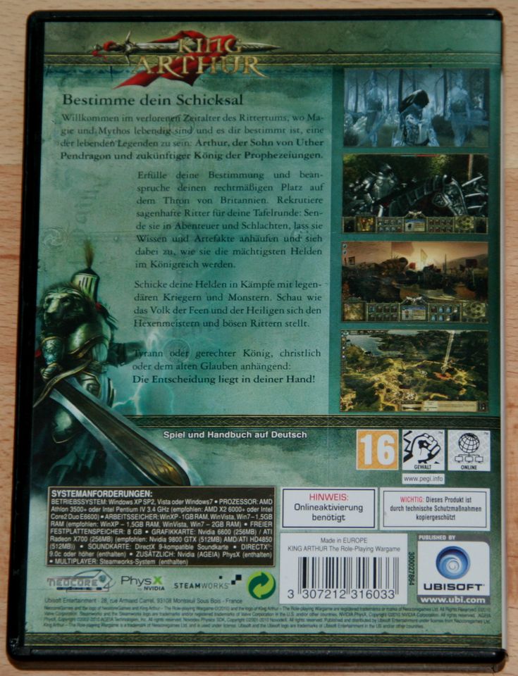 CD-ROM - "King Arthur" - NEU - PC-Spiel - ab 16 Jahren in Limburgerhof