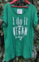 Vegan Shirt Gary Mash L 40 grün Bio Öko fair Sachsen - Hartenstein Vorschau