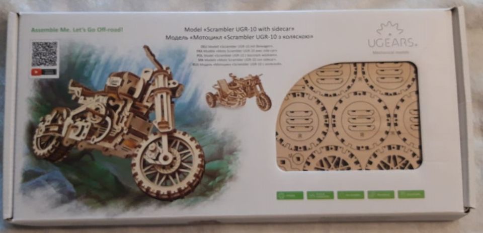 3D Holzbausatz von UGEARS - Motorrad Scrambler (3D – Puzzle) in Plettenberg