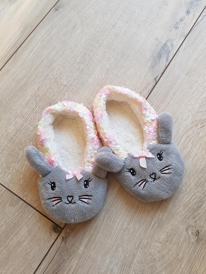 Kinder Mädchen Hausschuhe Maus Pailletten Puschen Pantoffeln in Kalefeld