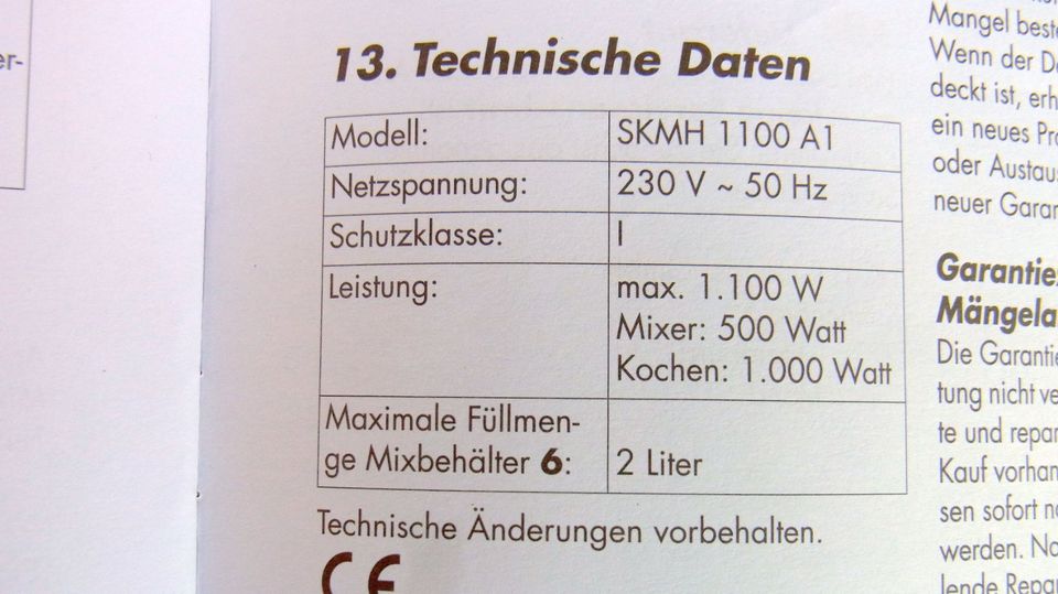 MONSINEUR CUSINE SKHM 1100 A1 KÜCHENMASCHINE & 3 KOCHBÜCHER in Miehlen