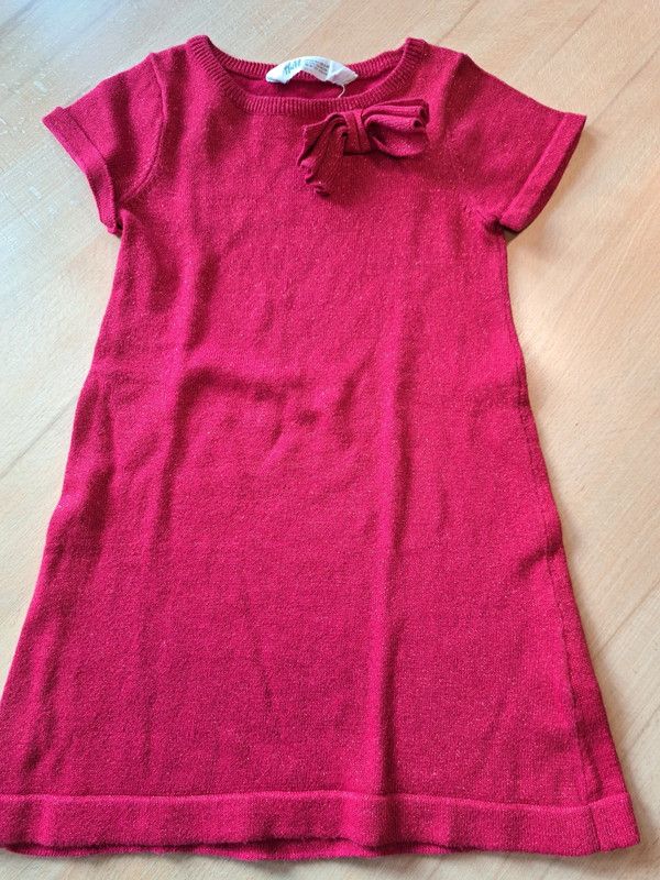 Rotes Strickkleid von H&M in Gr. 98/104 in Bad Wildungen