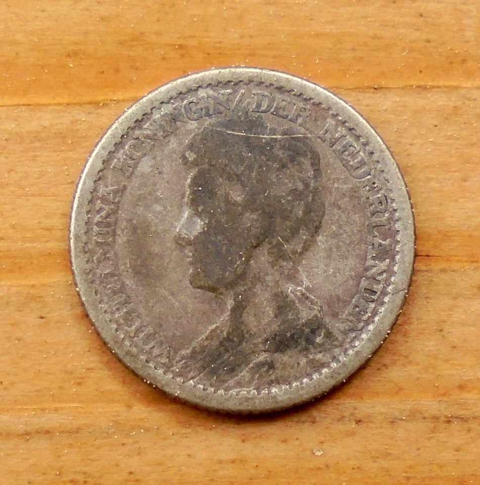 Niederlande: 25 Cents 1917 Silber in Bippen