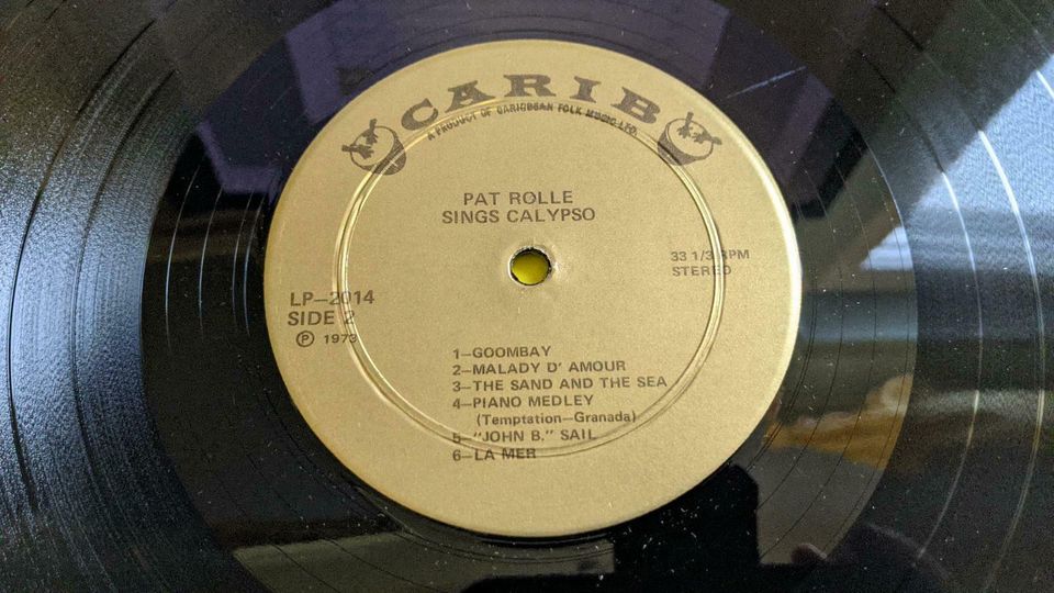 LP 400J1. "Sings Calypso" "Pat Rolle" in Langenfeld Eifel