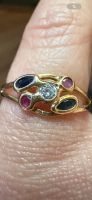 750 Gold Ring Damen Rubin Topas Diamant Siegelring Frankfurt am Main - Nordend Vorschau