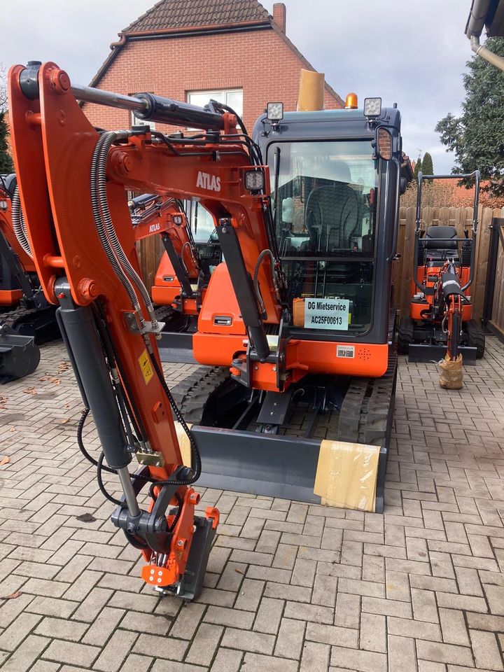 Minibagger AC 25F Atlas Bagger MS03  2,58t YANMAR Motor in Heemsen