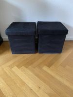 Samtboxen Veloursboxen Stauraum schwarz 38x38x38 2 Stück Düsseldorf - Oberkassel Vorschau