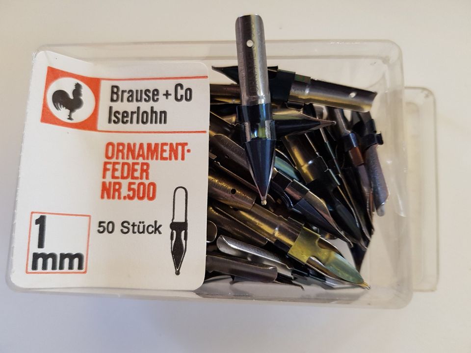 40 Brause Ornamentfedern 1mm neu (1,5 mm u. Linol verfügbar) in Köln