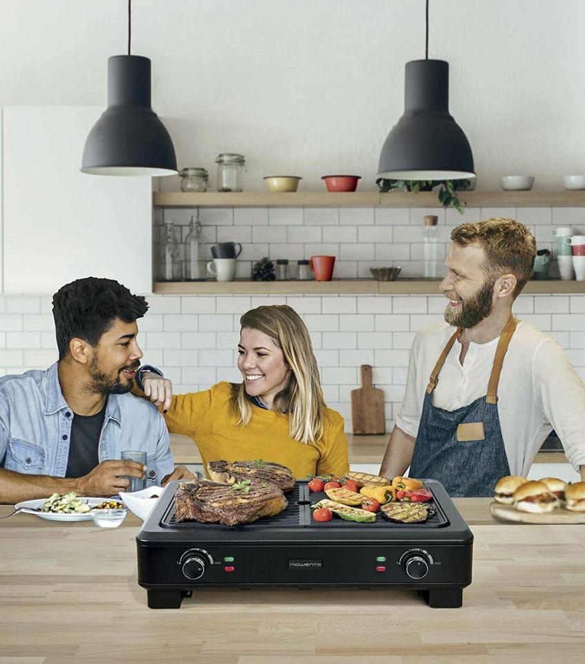 Rowenta Smokeless Grill, 70% weniger Rauch, 2 Kochzonen 2000W NEU in Dresden