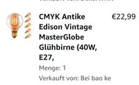 Antike Edison Vintage Glühbirne (40W, E27) Berlin - Neukölln Vorschau