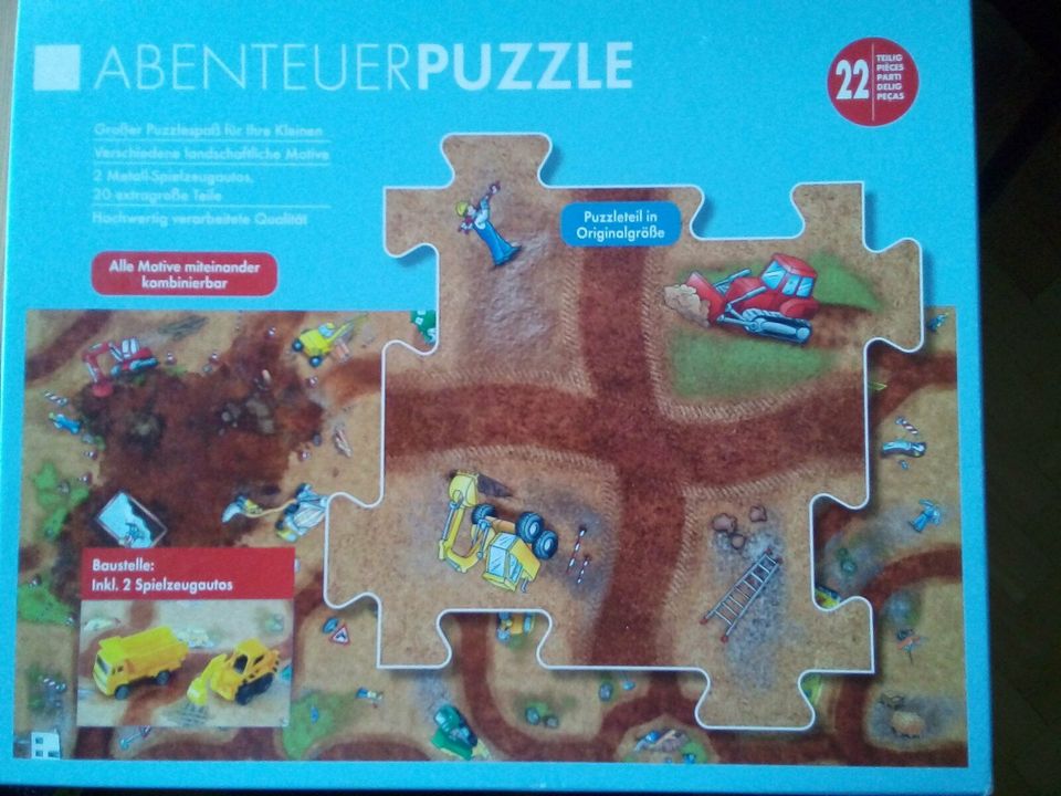 Abenteuerpuzzle "Baustelle" mit 3 Spielzeugautos in Göppingen