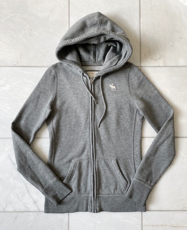 Abercrombie & Fitch Hoodie Sweatshirt Jacke S grau in Bochum