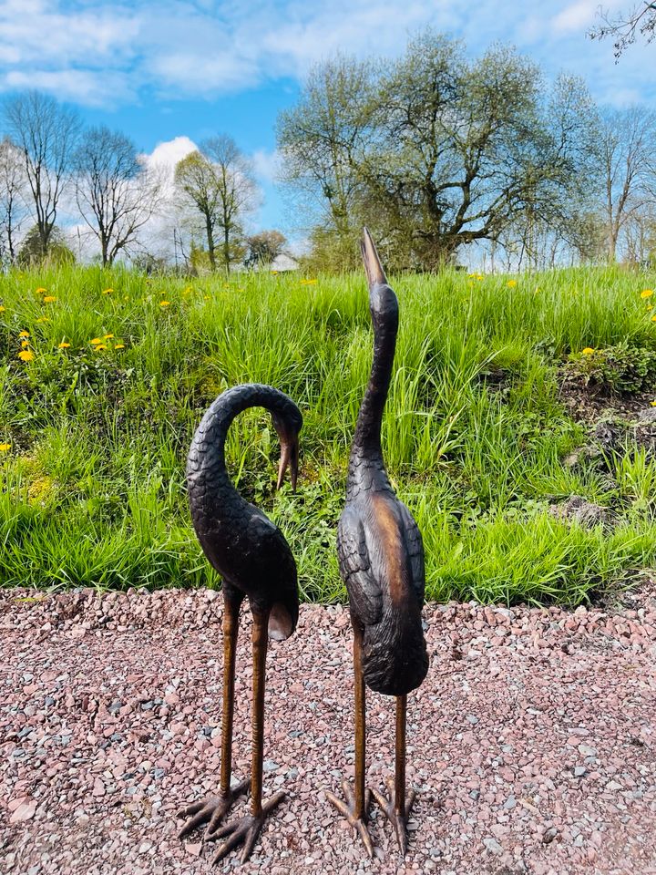 Kraniche - Wasserspeier aus Bronze für den Garten in München