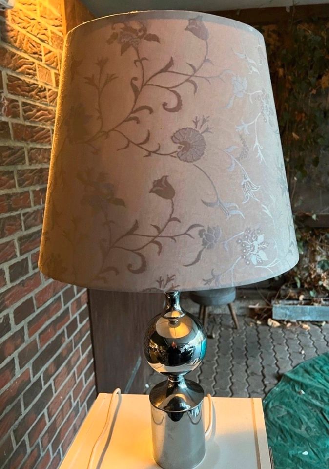 Vintage Chrom Tischlampe Stehlampe von Sölken Leuchten in Tetenhusen