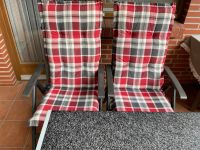 terassentisch mit 2 Stühlen und Auflagen Niedersachsen - Edewecht Vorschau