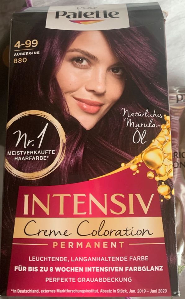 Haarfarbe Poly Palette Intensiv Creme Coloration Aubergine 880 in Niederrieden