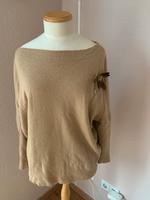 Liu Jo Pullover Wolle beige Gr. L mit Brosche Brandenburg - Panketal Vorschau