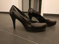 High Heels schwarz Glanz echtes Leder Bayern - Altertheim Vorschau