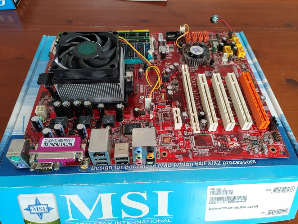 Retro PC Bundle - Mainb./CPU/RAM - MSI K8N Neo4-F+Athlon64 3000+ in Bad Vilbel