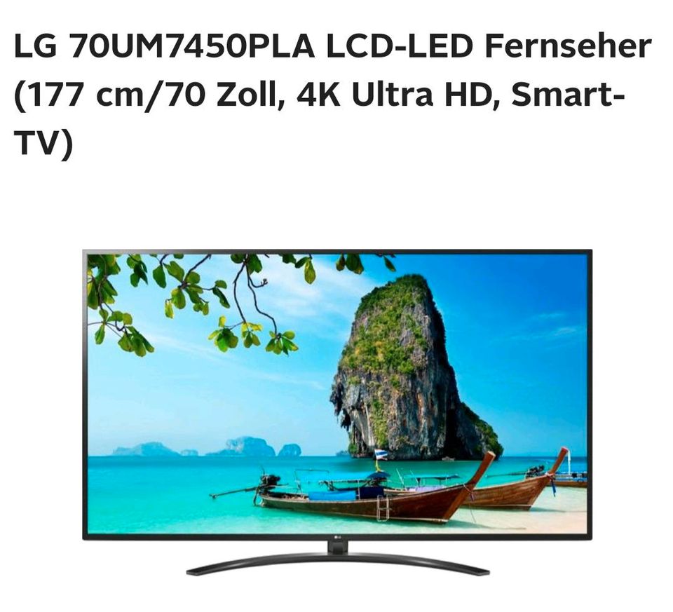 LG 70 Zoll 177cm Fernseher TV 4K UHD in Mettenheim