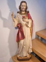 HERZ JESU HEILIGENFIGUR HOLZFIGUR HANDGESCHNITZT GEFASST ALT RAR Bayern - Kumhausen Vorschau