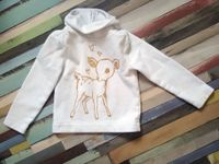 Pullover / Sweatshirt mit Reh, wollweiß gold, Rollkragen, Gr. 110 Berlin - Rudow Vorschau