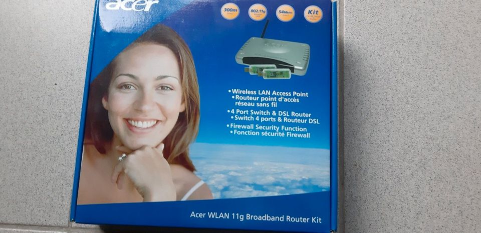 NEUES unbenutztes ACER WLAN 11g Broadband Router Kit komplett in Burghausen