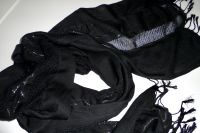 leichter Schal in schwarz, 200 cm mit Fransen und etwas Glanz Baden-Württemberg - Ditzingen Vorschau