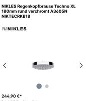 Regenkopfbrause Nikles Techno XL 180 mm rund Niedersachsen - Seelze Vorschau