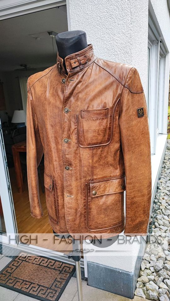 Belstaff COPLE blazer Lederjacke, Gr. XL Antique Brown in Leingarten