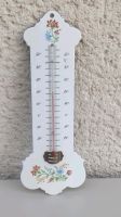 Vintage Emaille Thermometer mit Blumenmotiv Baden-Württemberg - Kupferzell Vorschau