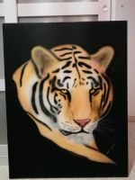 Tiger Airbrush Gemälde auf Leinwand signiert vom Künstler Schleswig-Holstein - Ellingstedt Vorschau