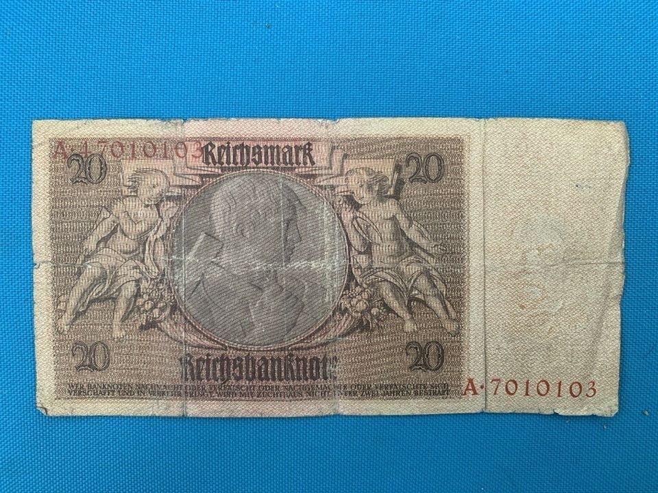 Reichsmarkschein 20 in Dannstadt-Schauernheim