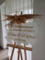 Willkommensschild mit Trockenblumen mieten Hochzeit Firmenfeier Niedersachsen - Stelle Vorschau